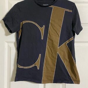 Calvin Klein Black and Brown Logo T-Shirt